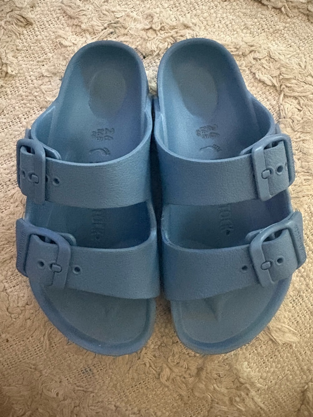 Birkenstock Kids Blue Double-Buckle Sandals size 26